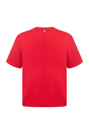 Bravian Red T-shirt Moonlight Red Virus back
