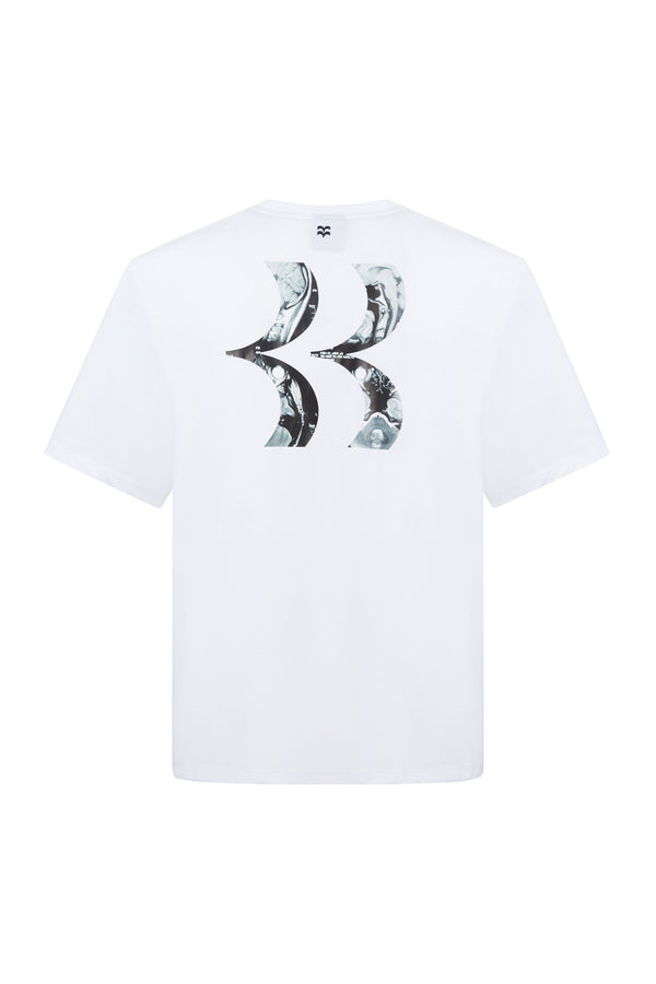Bravian t-shirt brain scan white back