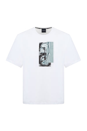Bravian t-shirt brain scan white front