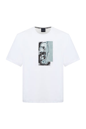 Bravian t-shirt brain scan white front