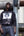 Bravian model wearing bravian black hoodie front view